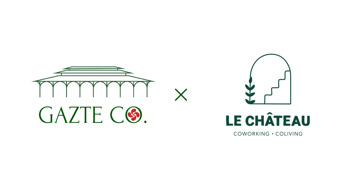 Logos de Gazte Co. et du Château, coworking et coliving à Bayonne au Pays Basque